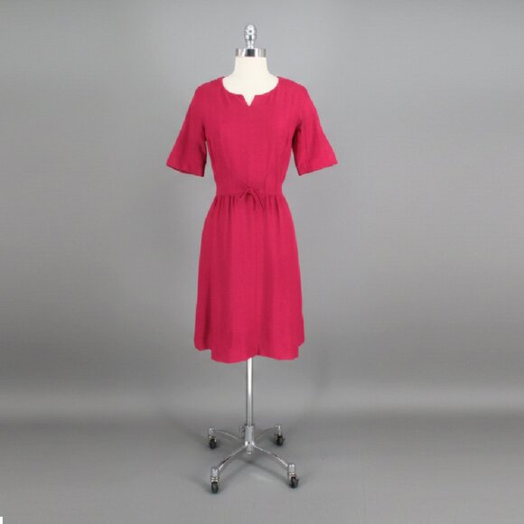 Vintage Dresses & Skirts - Vintage 60's Pink Silk Midi Dress I Magnin M